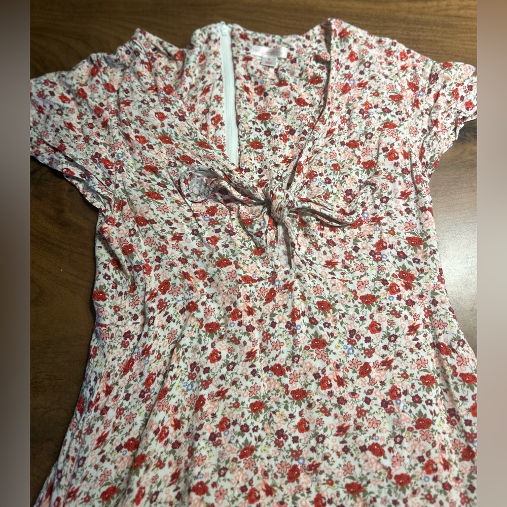 Vintage 90s Xhilaration Ditsy Floral Midi Dress - Picture 2 of 5